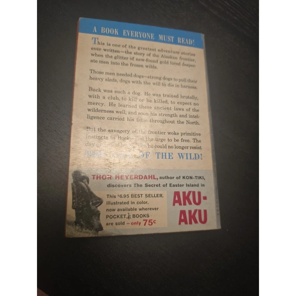 The Call Of The Wild Classic Adventure Paperback Book by Jack London 1959
